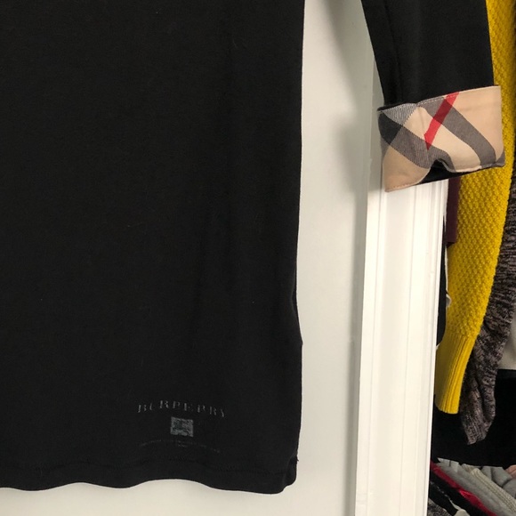 Burberry Brit check cuff 3/4 sleeve tee - Picture 4 of 8